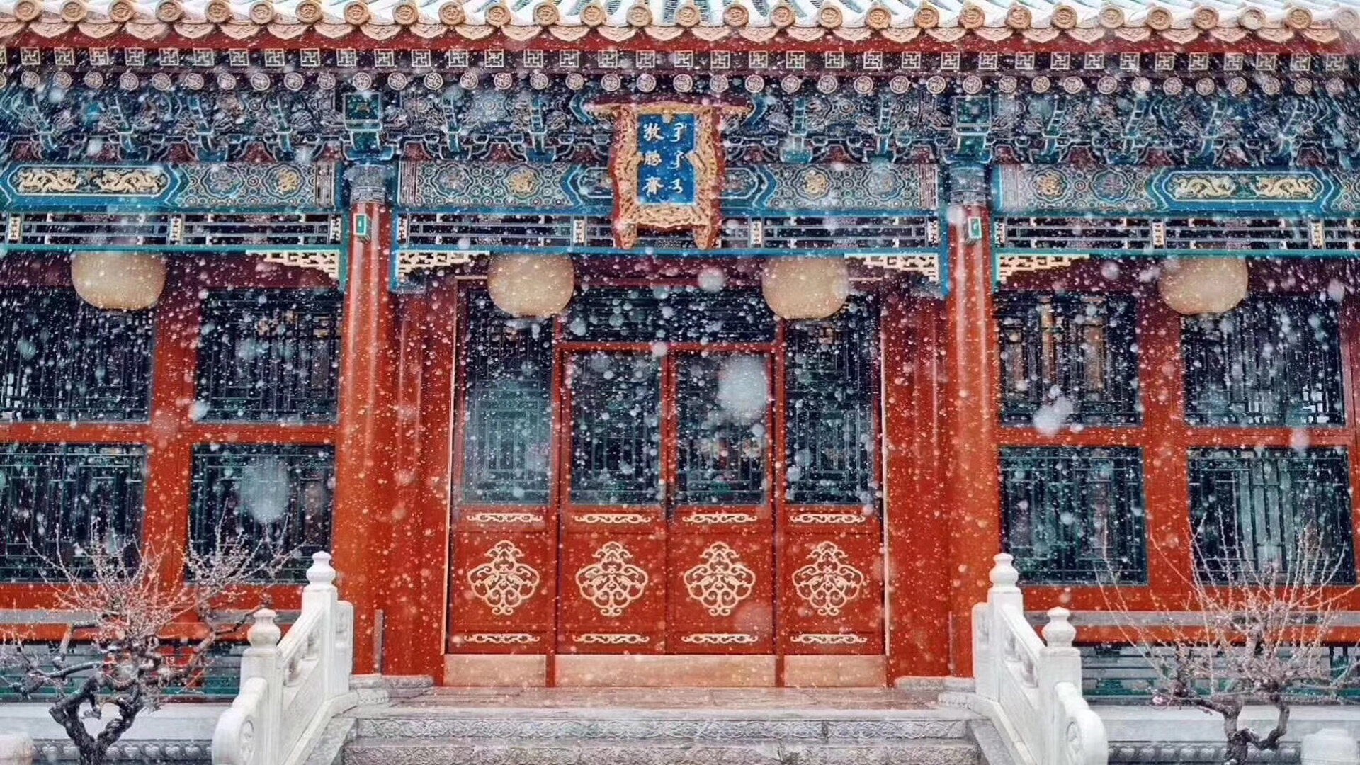 如果上天只给了世界最后一场雪的机会那请让它轻落在故宫