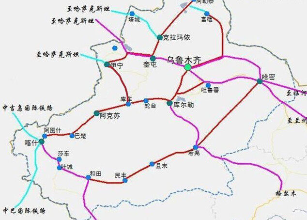 新疆铁路地图2021图片