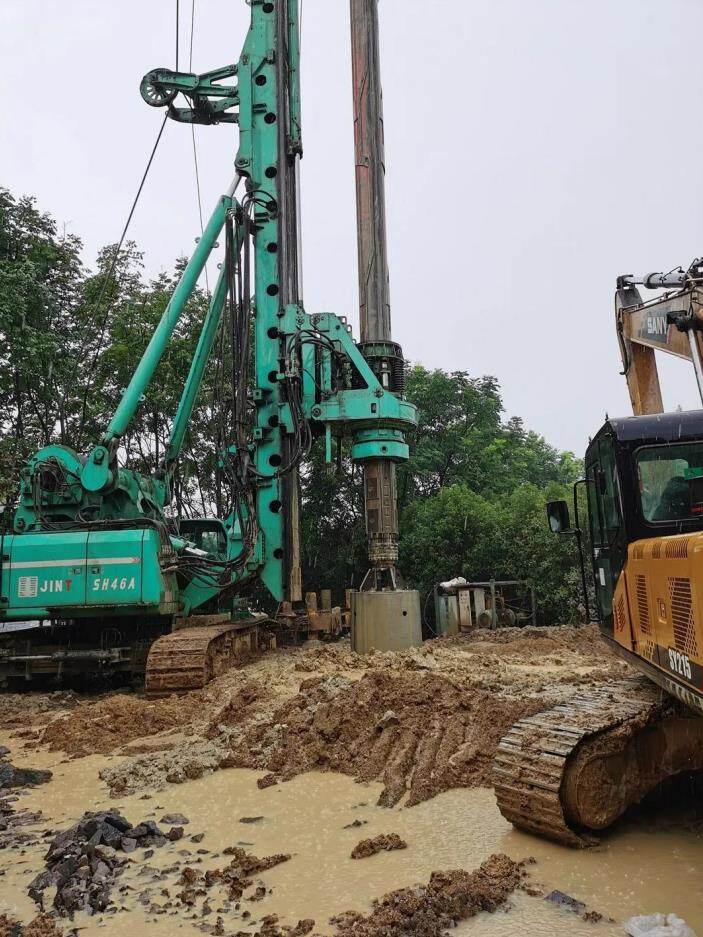 100m 金泰sh46a旋挖钻机将再破全护筒钻进施工深度极限 见道网