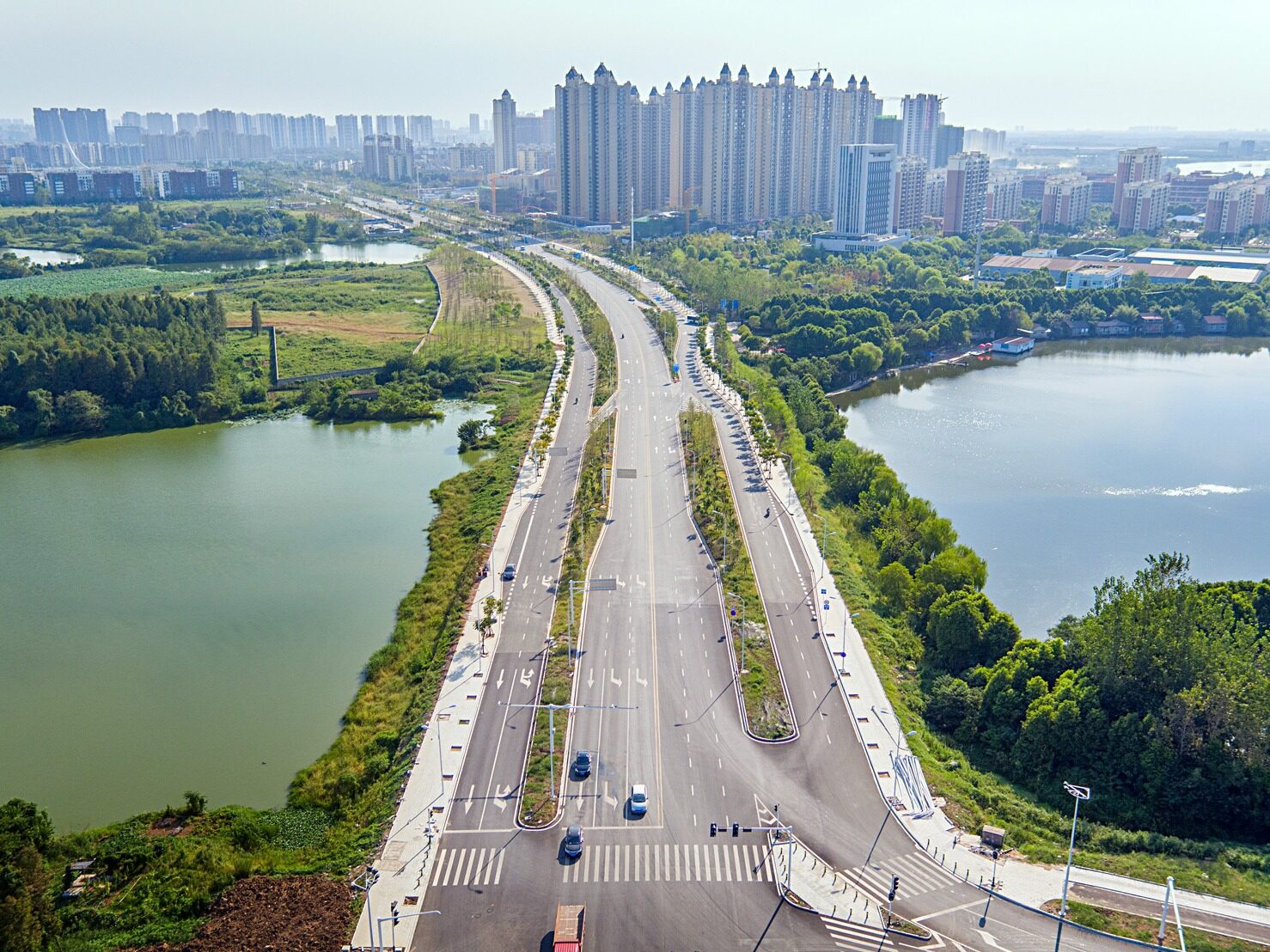 武汉东西湖碧水大道图片