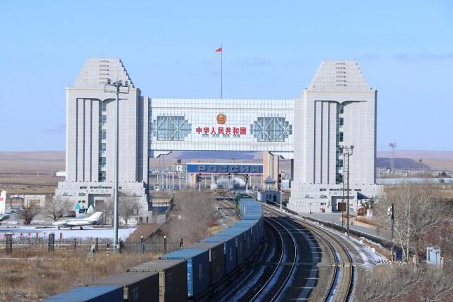 The number of China-Europe freight trains opened Manzhouli port ...