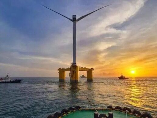 China's First Deep-sea Floating Wind Power Platform Goes To Sea--Seetao