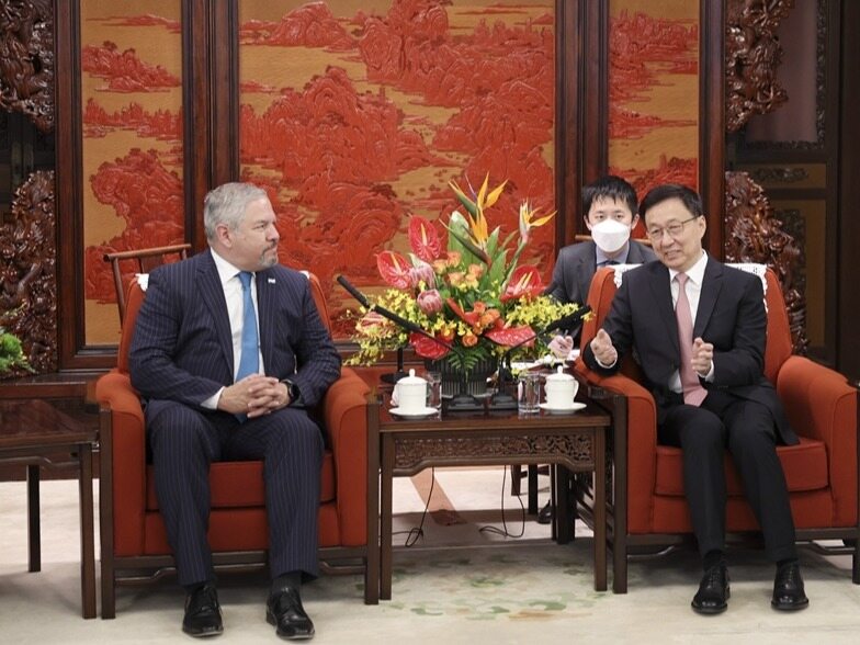 中国国家副主席韩正会见洪都拉斯外长雷纳--见道网