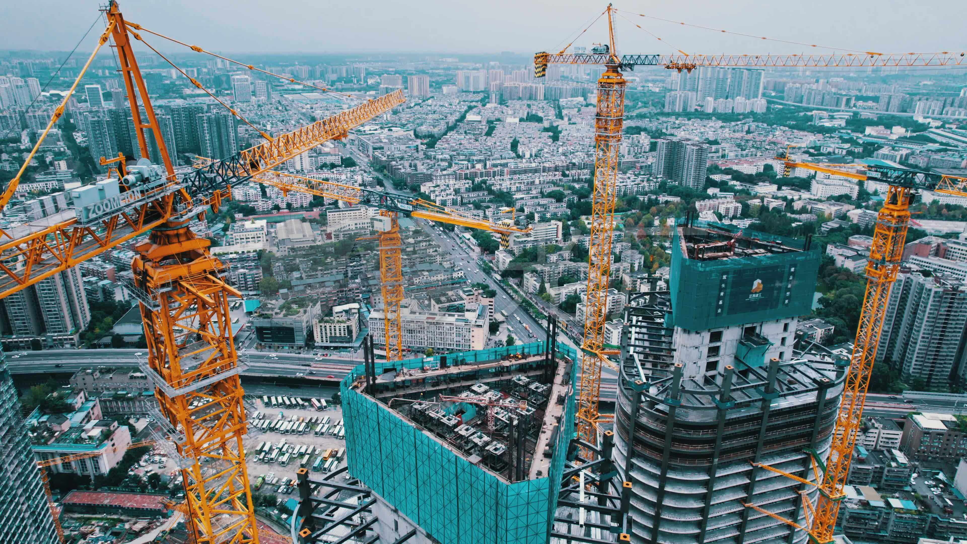 成都地标建筑在建施工工地世纪空间航拍_3840X2160_高清视频素材下载(编号:9646880)_实拍视频_光厂(VJ师网) www ...